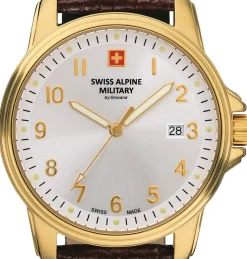 Swiss Alpine Military Herren Armbanduhr 40 mm Armband Leder 7011.1512