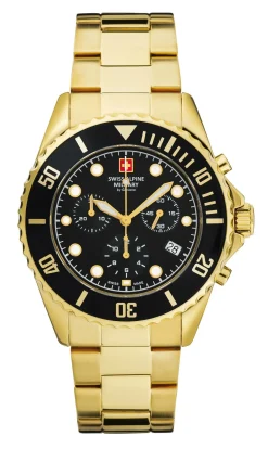 Swiss Alpine Military Herren Armbanduhr 7053.9117 Chronograph & Datumsfenster Armband Stainless Steel