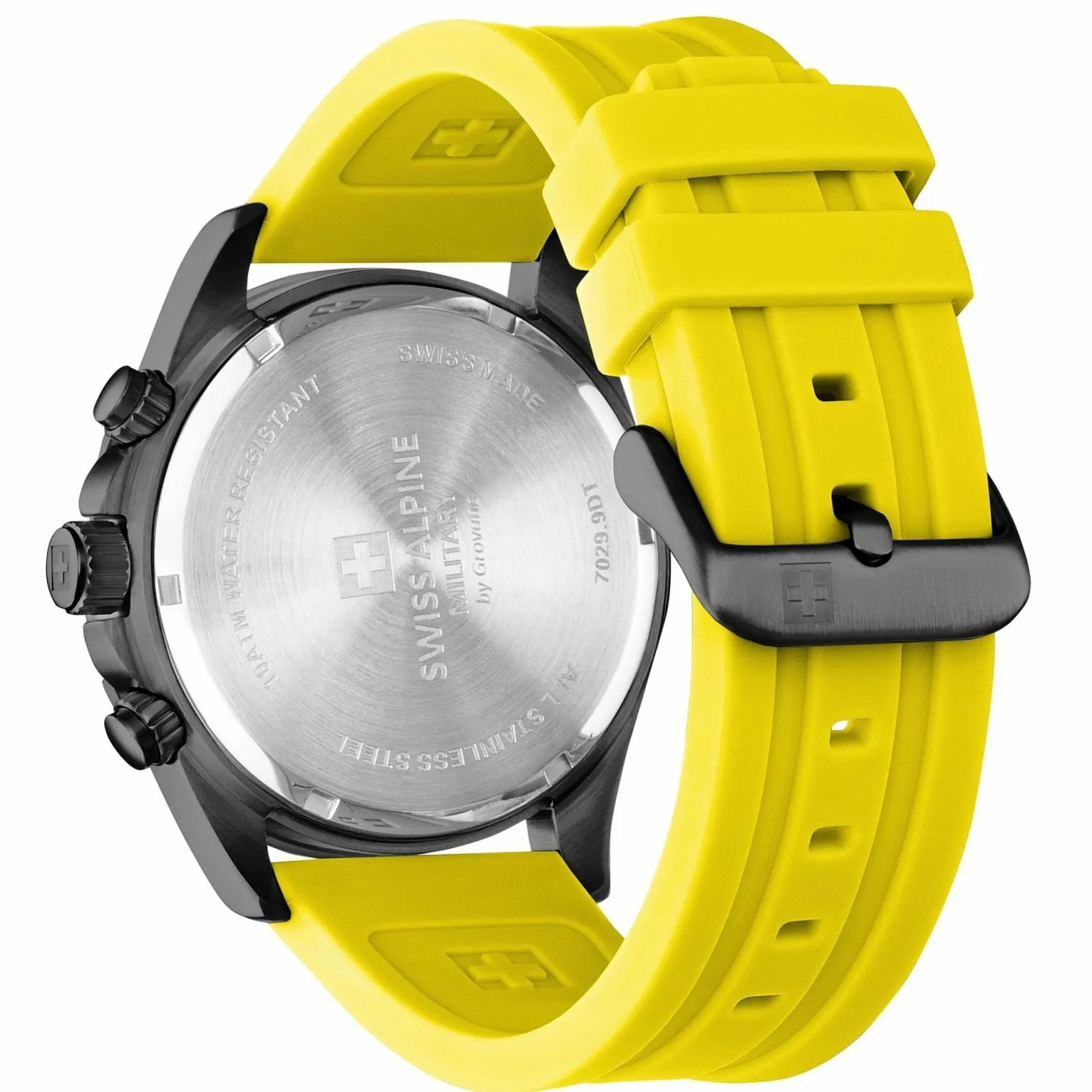 Swiss Alpine Military Herren Armbanduhr Chronograph Raptor gelb 7029.9878