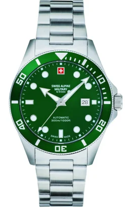 Swiss Alpine Military Herren Armbanduhr 7095.2134 Automatic Datumsfenster Armband Stainless Steel