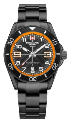Swiss Alpine Military Herren Armbanduhr Taucheruhr Raptor schwarz 7029.1179