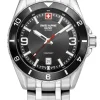 Swiss Alpine Military Herrenuhr für Herren in Silber und Schwarz Sierra 7034.1137