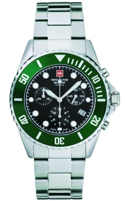 Swiss Alpine Military Herren Armbanduhr 7053.9133 44 mm Chronograph & Datumsanzeige Armband Stainless Steel