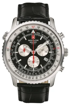 Swiss Alpine Military Herren Armbanduhr 45 mm Armband Leder 7078.9537