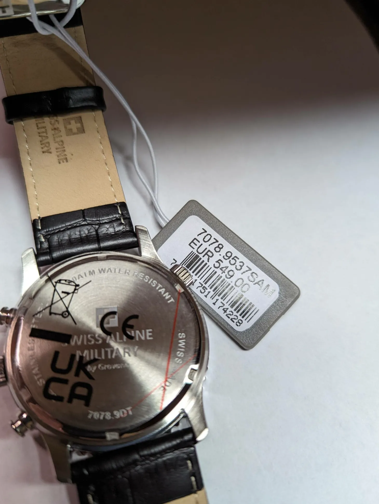 Swiss Alpine Military Herren Armbanduhr 45 mm Armband Leder 7078.9537