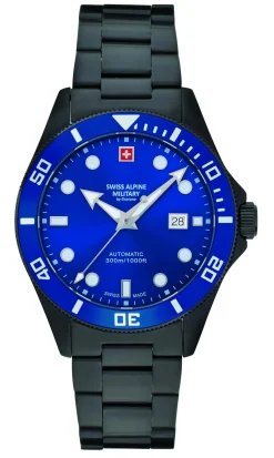 Swiss Alpine Military Herren Armbanduhr 7095.2175 Automatic Datumsfenster Armband Stainless Steel