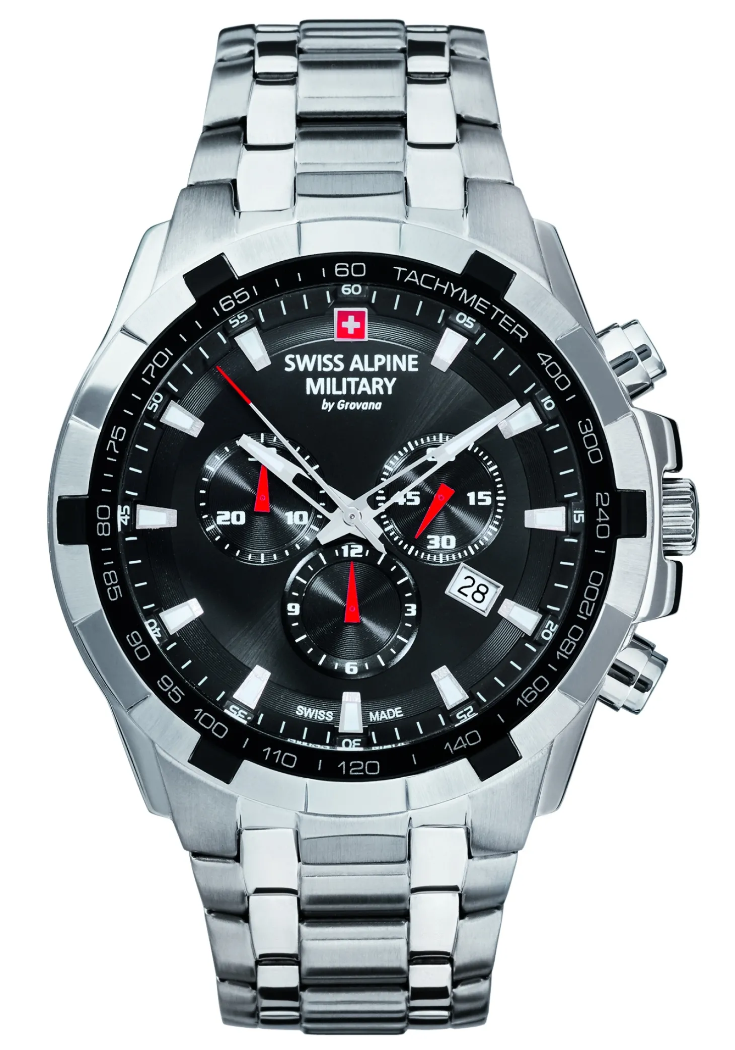 Swiss Alpine Military Herren Armbanduhr Chronograph Quarz 10ATM Swiss Made 7043.9137