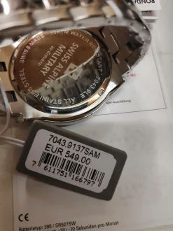 Swiss Alpine Military Herren Armbanduhr Chronograph Quarz 10ATM Swiss Made 7043.9137