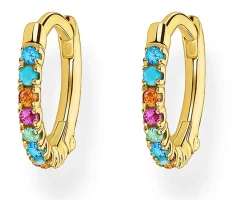 Thomas Sabo Damen bunte Zirkonia Creolen Gelbgold SCH150309