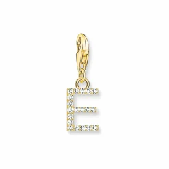 Thomas Sabo Damen Zirkonia Charm Buchstabe E Gelbgold 1968-414-14