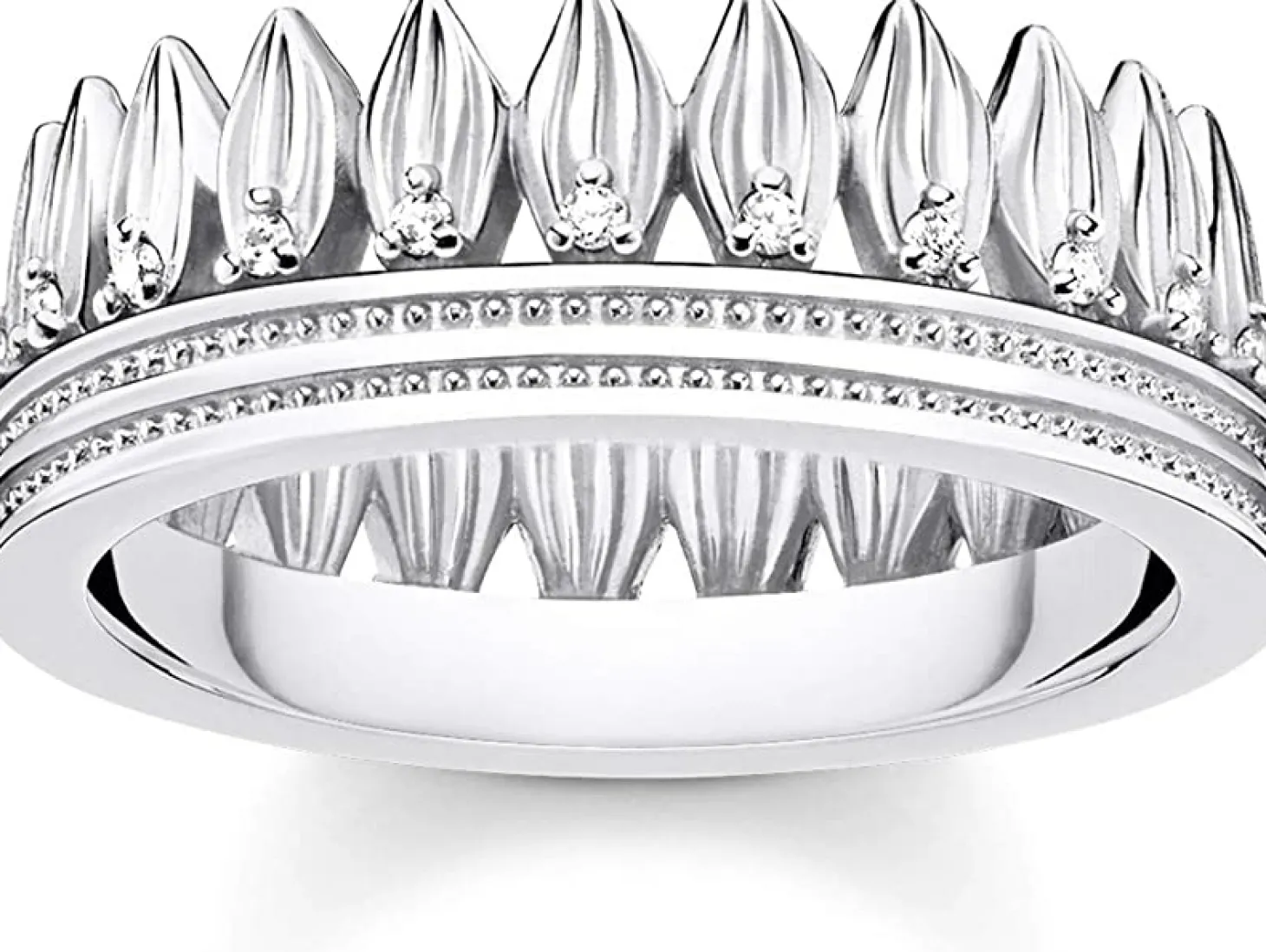 Thomas Sabo Damen-Ring Krone Blätter Silber TR2282-051-14