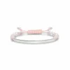 Thomas Sabo Nylon Armband mit Rosenquartz Perlen LBA0002-813-9-L21V