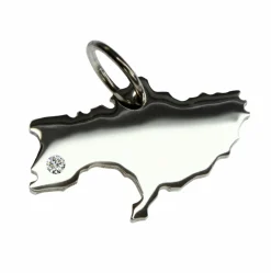 Ukraine Anhänger mit Brillant 0,015ct am Wunschort 925 Silber