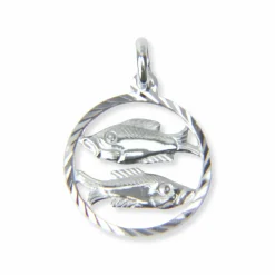 Unisex Anhänger Sternzeichen Fische ⌀15mm Silber 28.1241.R