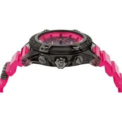 Versace Damen Armbanduhr Icon Active Chronograph schwarz pink VEZ7002 21