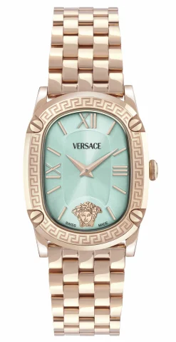 Versace Armbanduhr Damen Greca Couture VE1B01625 Blau Edelstahl