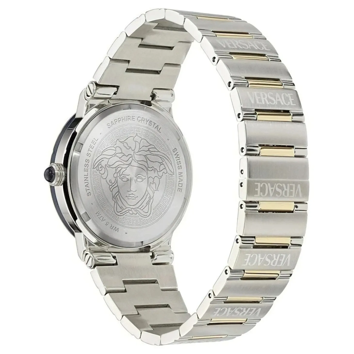 Versace Armbanduhr Greca Logo Moonphase Diamond VE7G00524 Silber-Gold