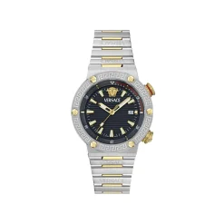 Versace Armbanduhr Herren Greca Logo Diver Blau/Silber‑Gold VE8G00424