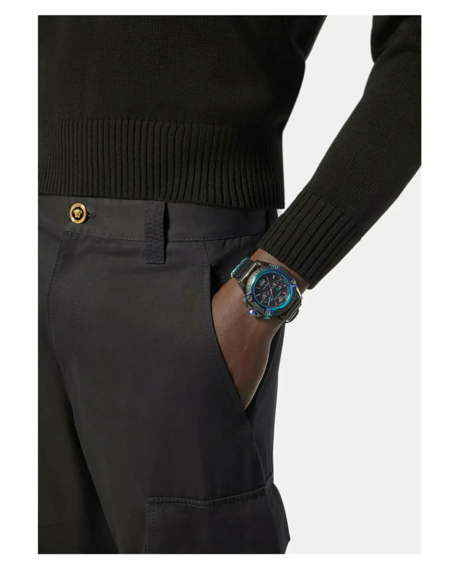 Versace Armbanduhr Sport CHRONO ACTIVE - 44MM - VEZ7-BLACK TRANSPARENT POLYCARBONATE VEZ701022