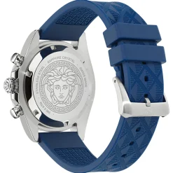 Versace Armbanduhr Unisex Chrono X Silber Blau Herrenuhr VE9K00124