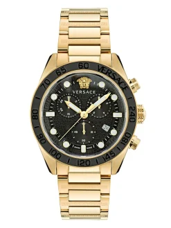 Versace Armbanduhr Unisex VE6K00523 Greca Dome Chrono Gold/Schwarz