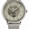 Versace Armbanduhr V Circle 42MM Edelstahl Swiss Made silber VBQ06 0017