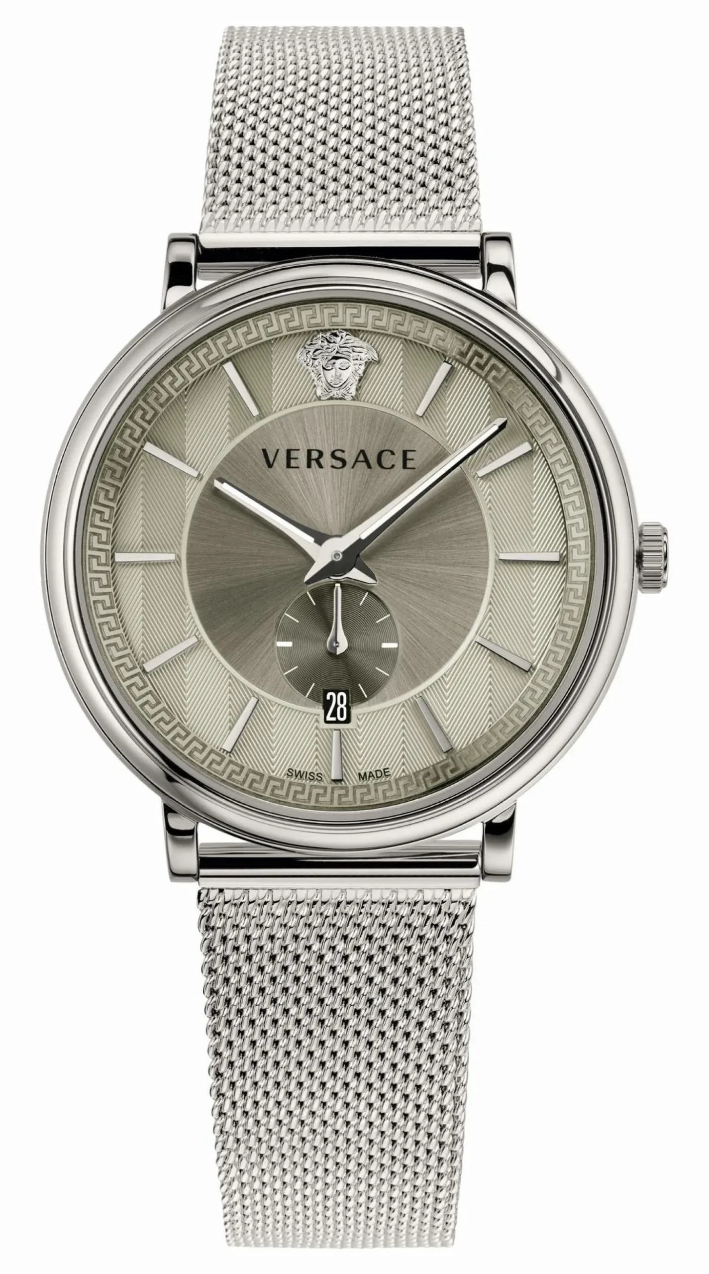 Versace Armbanduhr V Circle 42MM Edelstahl Swiss Made silber VBQ06 0017
