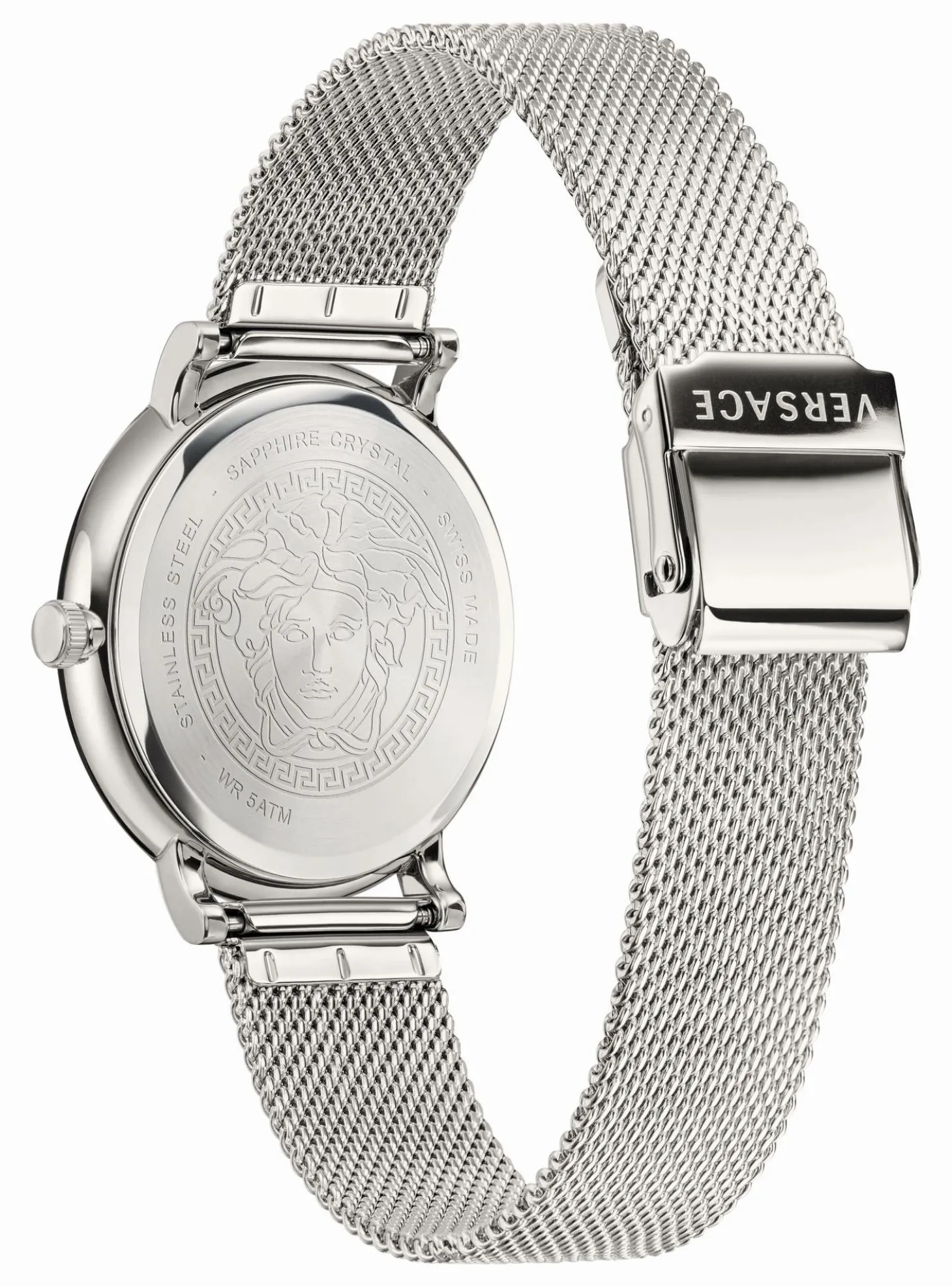 Versace Armbanduhr V Circle 42MM Edelstahl Swiss Made silber VBQ06 0017