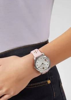 Versace Audrey V. Damenarmbanduhr Pink Leder Silber Stahl 38mm VELR00119