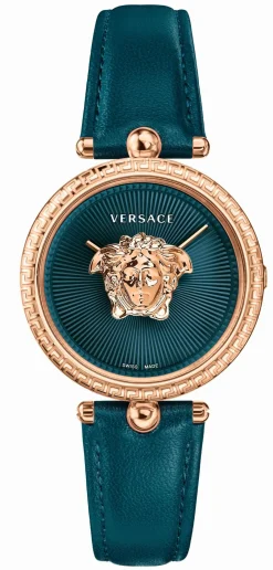 Versace Damen Armbanduhr PALAZZO 34MM D/TEAL S/TEAL 5N VECQ003 18