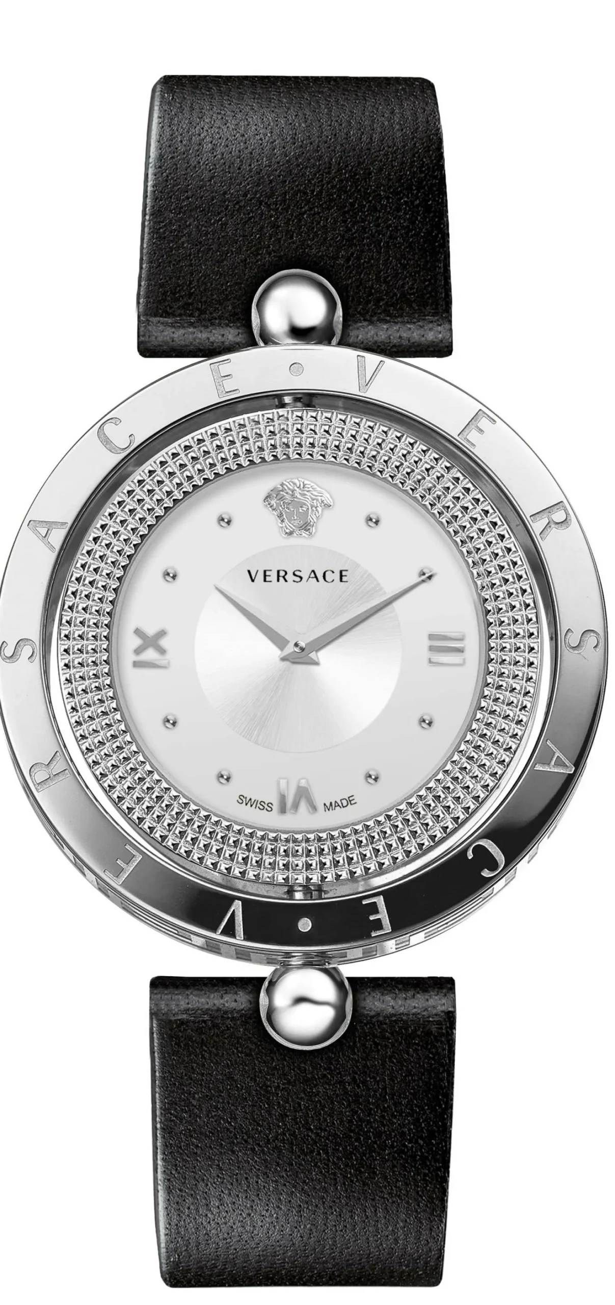 Versace Damen Armbanduhr Eon Silber Schwarz VE7901023