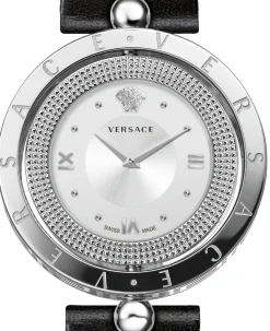Versace Damen Armbanduhr Eon Silber Schwarz VE7901023