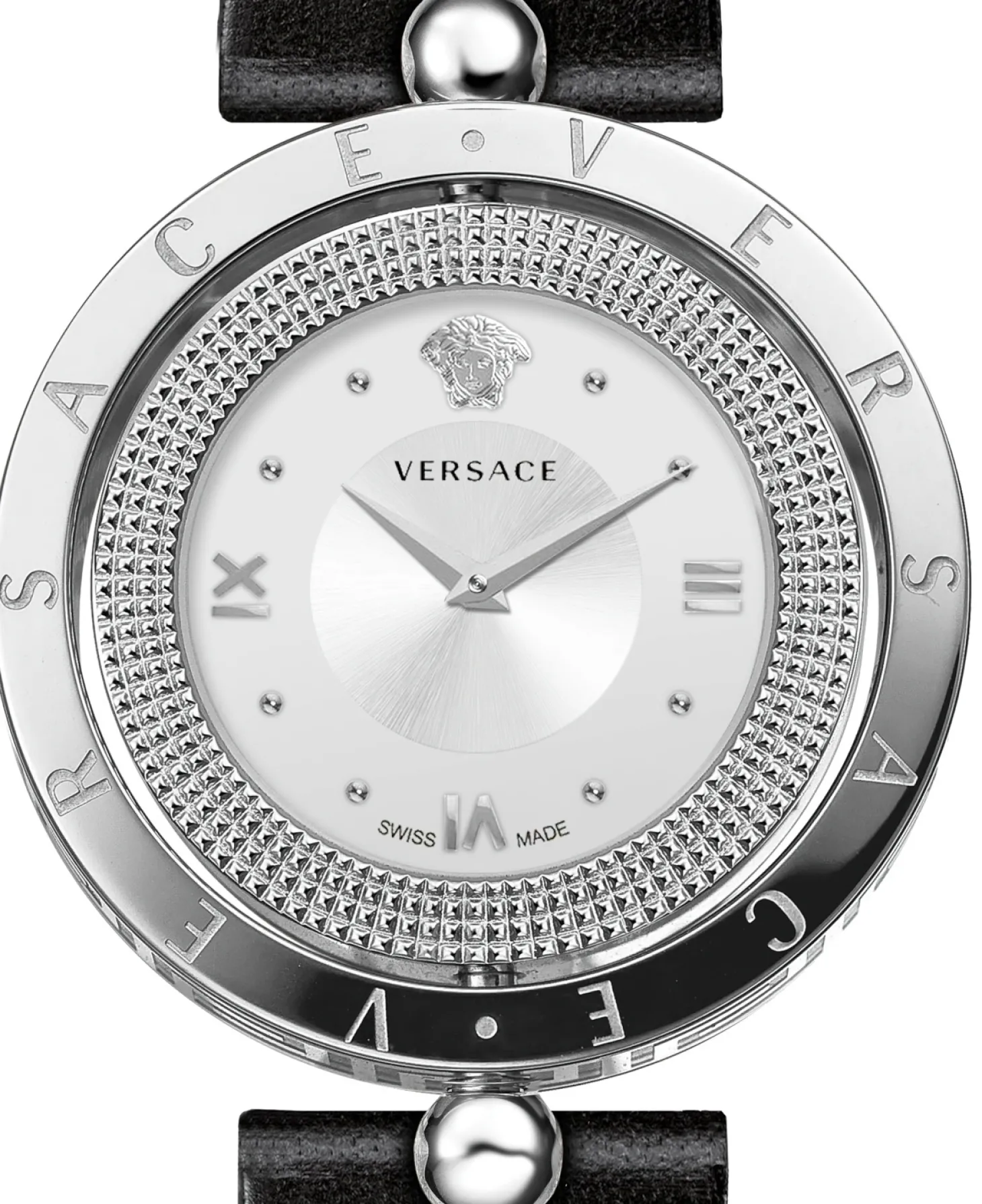 Versace Damen Armbanduhr Eon Silber Schwarz VE7901023