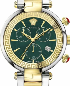 Versace Damen Armbanduhr Chronograph Revive 41mm Armband Edelstahl VE2M005 21