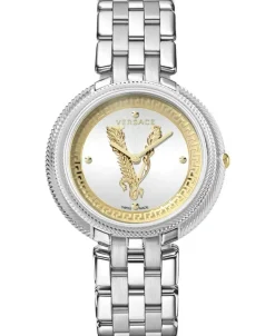 Versace Damen Armbanduhr THEA silber, gold 38 mm VE2CA0523