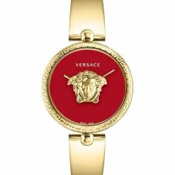 Versace Damen Armbanduhr PALAZZO gold, rot 39 mm VECO03022