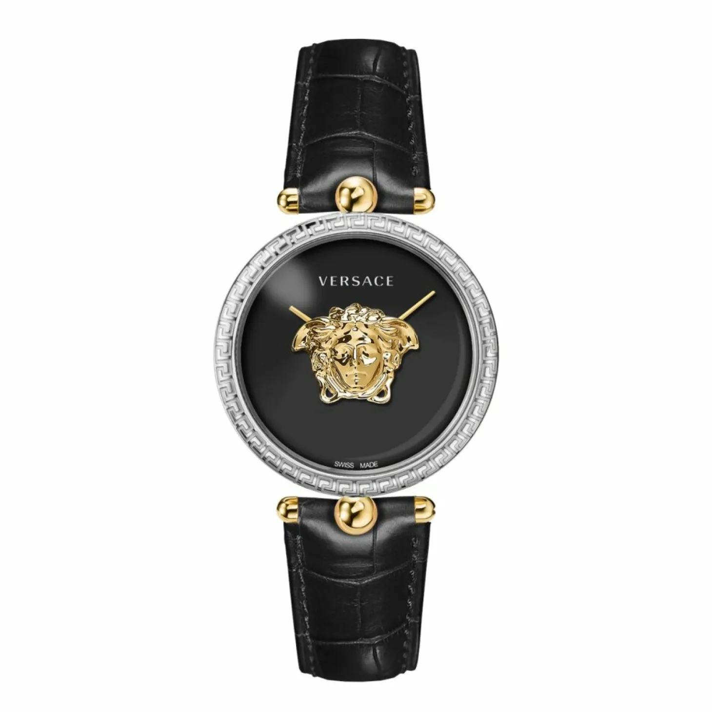 Versace Damen Armbanduhr PALAZZO schwarz, silber 39 mm VECO02422