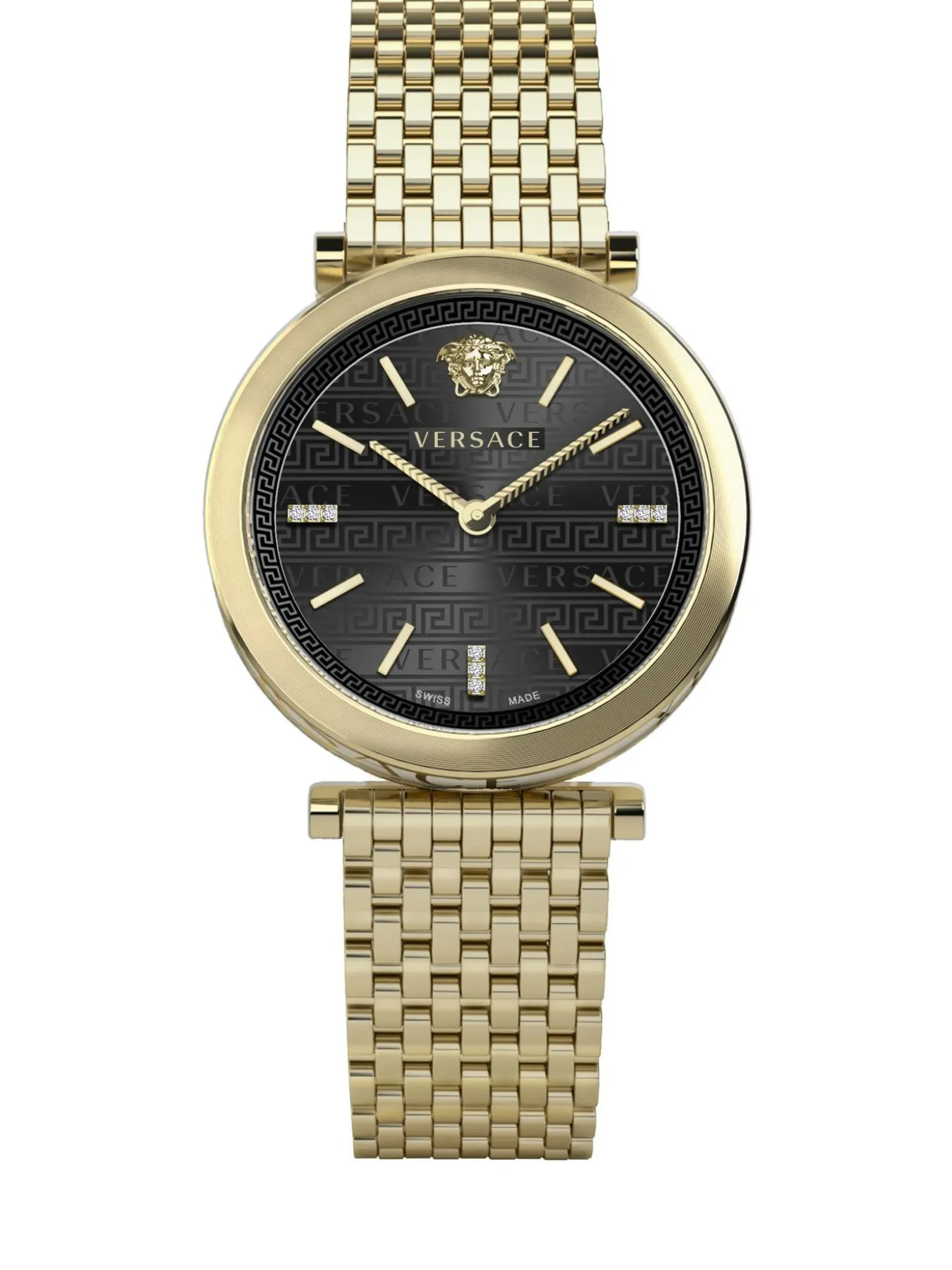 Versace Damen Armbanduhr V-Twist 36 mm Armband Strap Armband Edelstahl VELS01119