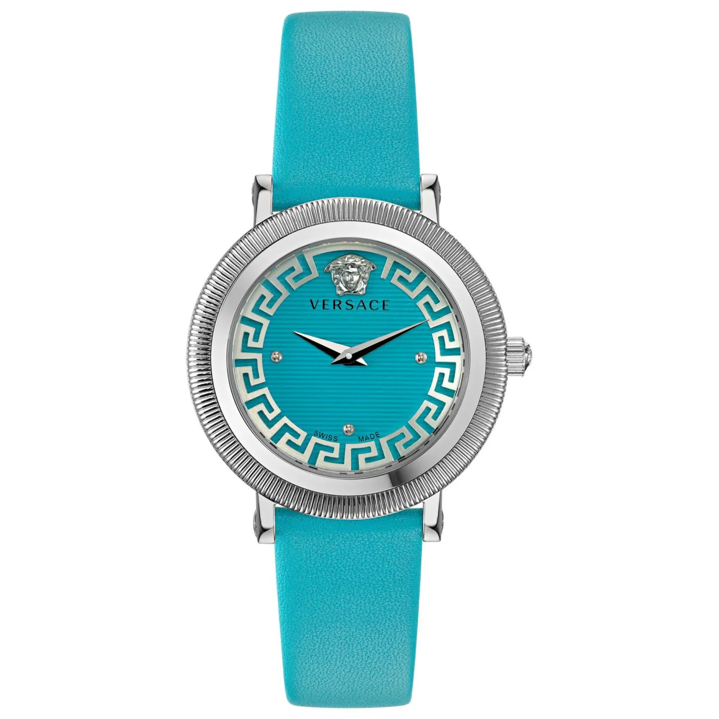 Versace Damen Armbanduhr Greca Flourish Blau VE7F00123