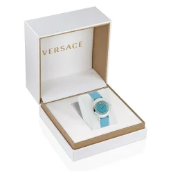 Versace Damen Armbanduhr Greca Flourish Blau VE7F00123