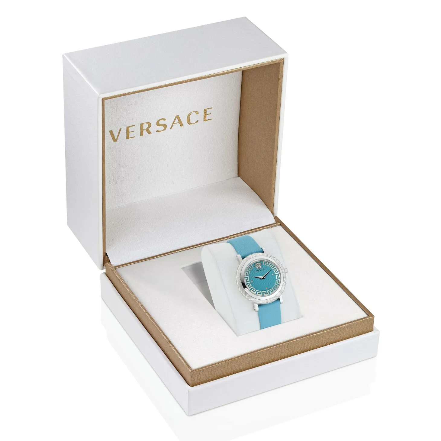 Versace Damen Armbanduhr Greca Flourish Blau VE7F00123