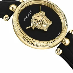 Versace Damen Armbanduhr PALAZZO schwarz, gold 39 mm VECO02722