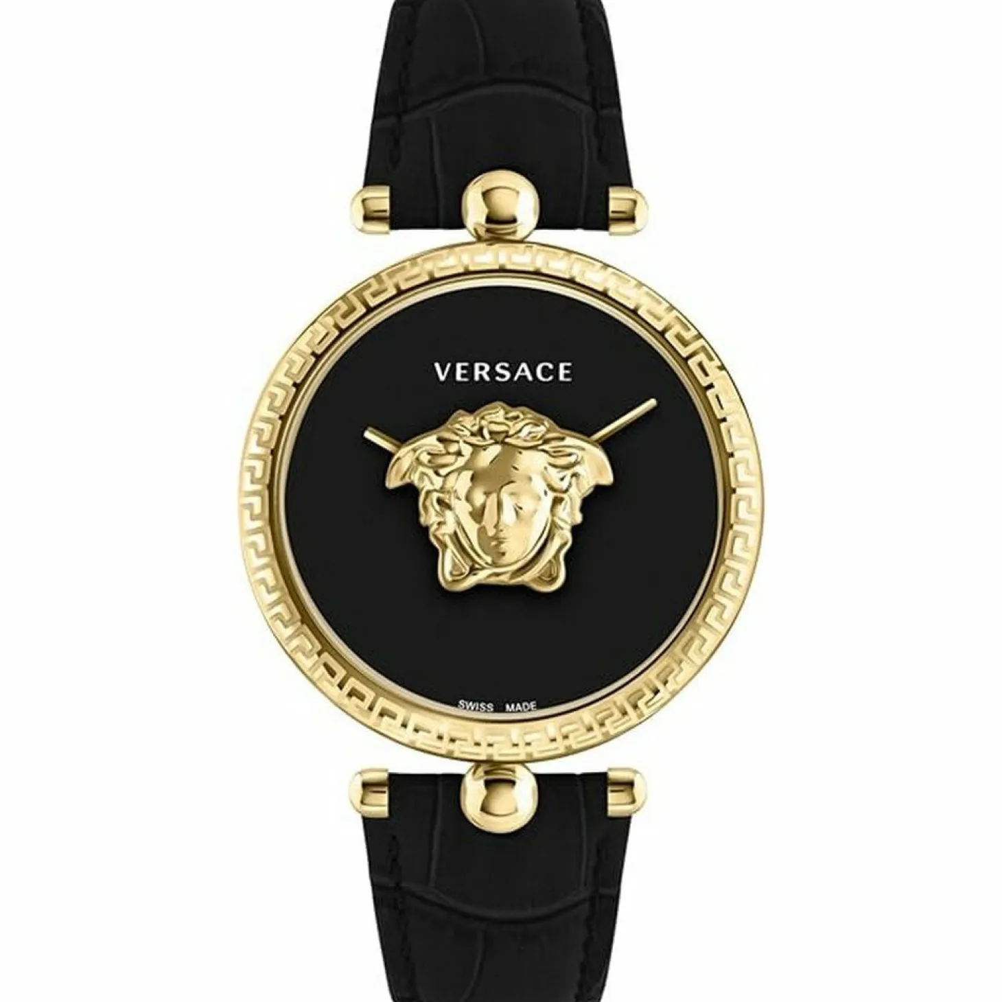 Versace Damen Armbanduhr PALAZZO schwarz, gold 39 mm VECO02722