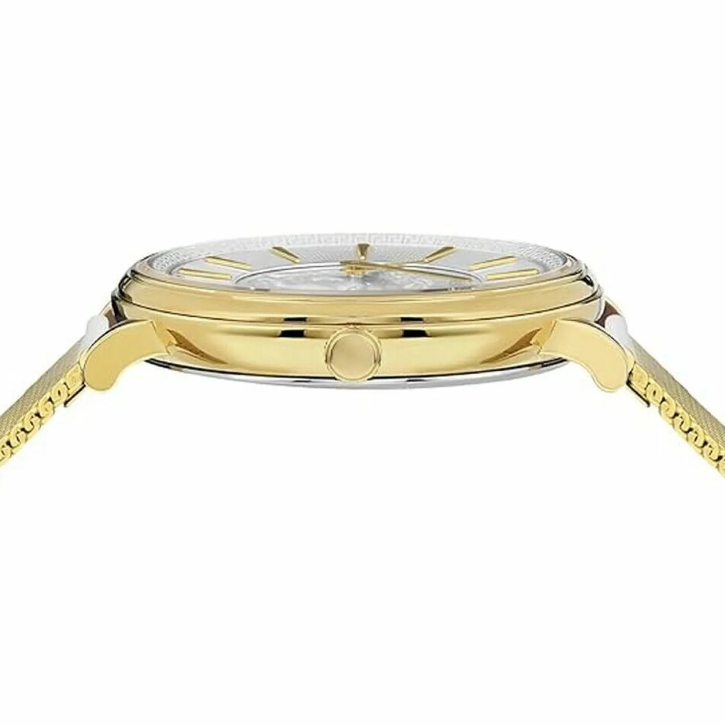 Versace Damen Armbanduhr V CIRCLE Medusa gold, weiß 38 mm VE8102419