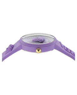 Versace Damen Armbanduhr Medusa Pop Lila Zifferblatt und Silikonarmband VE8J00224