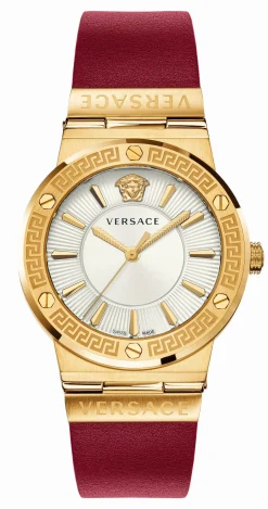 Versace Damen Armbanduhr Greca Logo VEVH00420 Rot