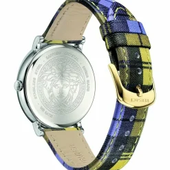 Versace Damen Armbanduhr V-CIRCLE The Clans mehrfarbig 38 mm VE8100118