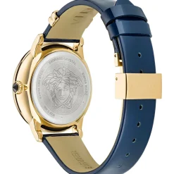 Versace Damen Armbanduhr MEDUSA ALCHEMY blau, gold 38 mm VE6F00223