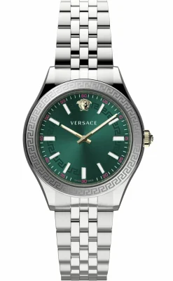 Versace Damen Armbanduhr Hellenyium Couture Edelstahl Silber 36 mm VEHU01125