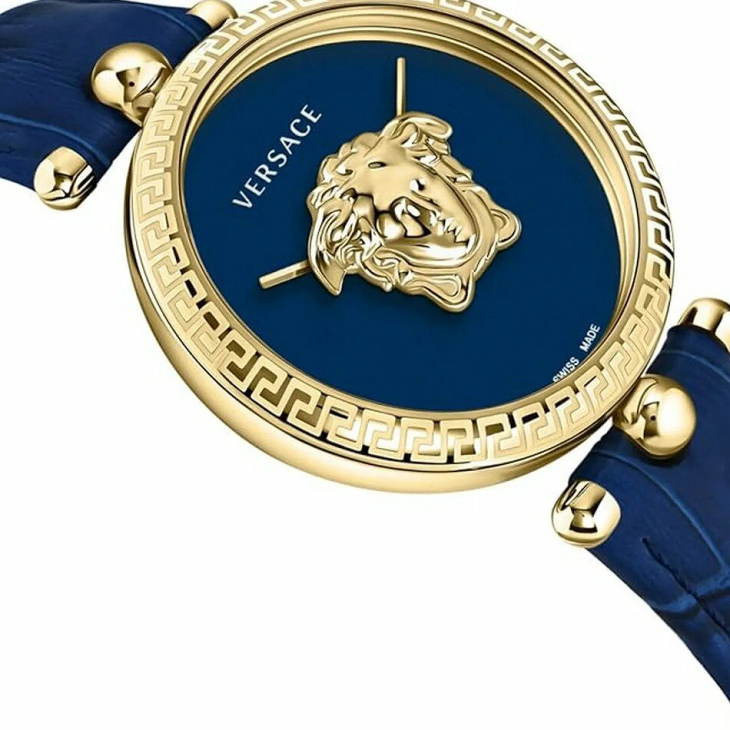 Versace Damen Armbanduhr PALAZZO blau, gold 39 mm VECO02922
